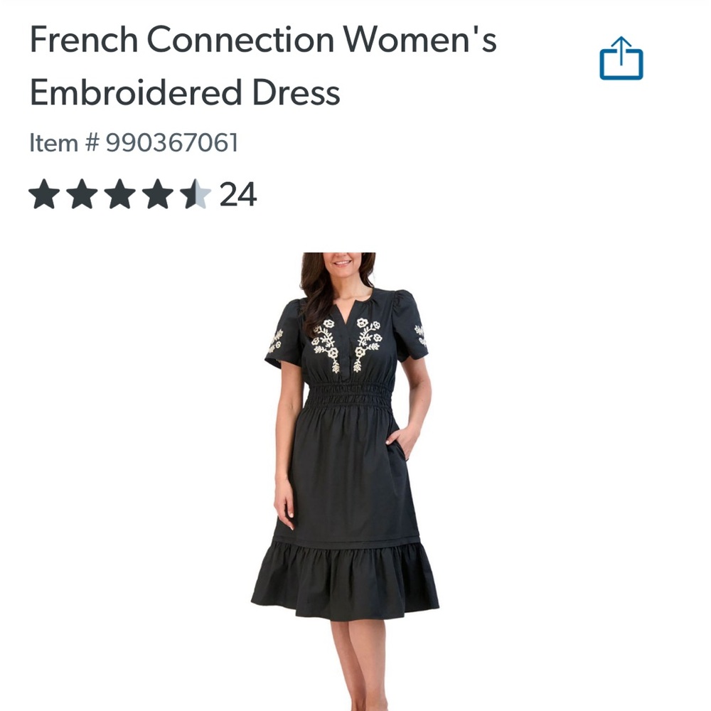 NWT French Connection Ladies Embroidered MIDI Dress - Picture 1 of 9